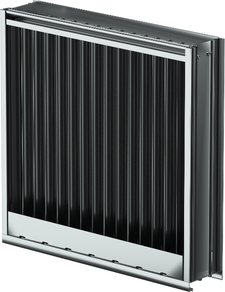 EVH-501D Wind Driven Rain Louver, Vertical Blade, Miami-Dade and Florida Product Approved