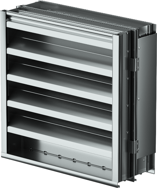 EHV-901D Wind Driven Rain Louver, Horizontal Front Blade Vertical Rear Blade, Miami-Dade and Florida Product Approved