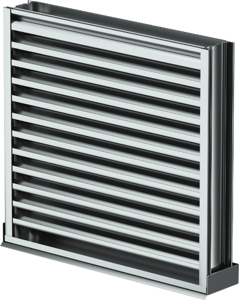 EHH-401 Wind Driven Rain Louver, Horizontal Blade