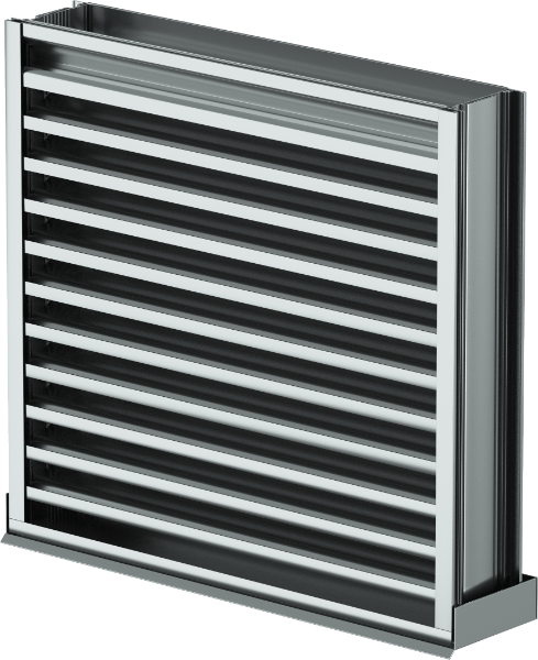EHH-501 Wind Driven Rain Louver, Horizontal Blade